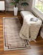 Brown 2' x 12' Oasis Runner Area Rug 65% Polypropylene & 35% Polyester Contemporary Carpet for Living Rooms, Bedroom, Kitchen, Dining, Office for Sale at Rug Engine