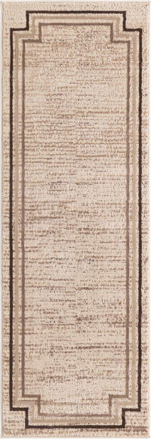 Brown 2' x 6' Oasis Runner Area Rug 65% Polypropylene & 35% Polyester Contemporary Carpet for Living Rooms, Bedroom, Kitchen, Dining, Office for Sale at Rug Engine