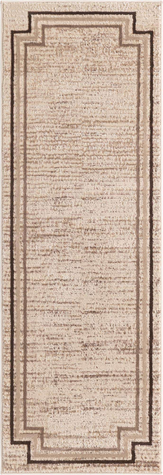 Brown 2' x 6' Oasis Runner Area Rug 65% Polypropylene & 35% Polyester Contemporary Carpet for Living Rooms, Bedroom, Kitchen, Dining, Office for Sale at Rug Engine
