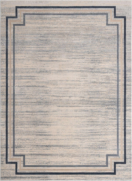 Gray 9' x 12' Oasis Rectangle Area Rug 65% Polypropylene & 35% Polyester Contemporary Carpet for Living Rooms, Bedroom, Kitchen, Dining, Office for Sale at Rug Engine