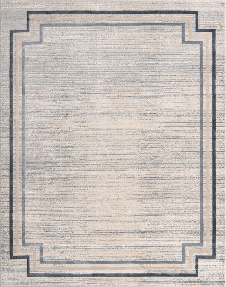 Gray 8' x 10' Oasis Rectangle Area Rug 65% Polypropylene & 35% Polyester Contemporary Carpet for Living Rooms, Bedroom, Kitchen, Dining, Office for Sale at Rug Engine
