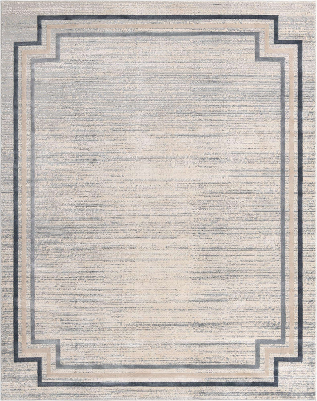 Gray 8' x 10' Oasis Rectangle Area Rug 65% Polypropylene & 35% Polyester Contemporary Carpet for Living Rooms, Bedroom, Kitchen, Dining, Office for Sale at Rug Engine