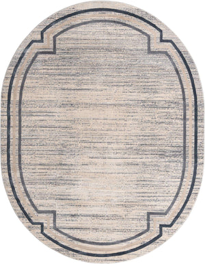 Gray 8' x 10' Oasis Oval Area Rug 65% Polypropylene & 35% Polyester Contemporary Carpet for Living Rooms, Bedroom, Kitchen, Dining, Office for Sale at Rug Engine