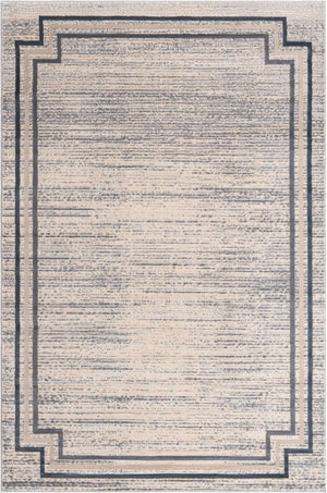 Gray 6' x 9' Oasis Rectangle Area Rug 65% Polypropylene & 35% Polyester Contemporary Carpet for Living Rooms, Bedroom, Kitchen, Dining, Office for Sale at Rug Engine