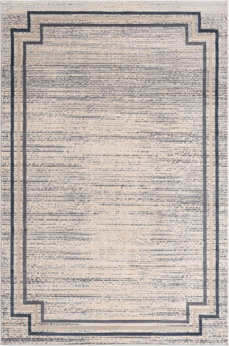 Gray 6' x 9' Oasis Rectangle Area Rug 65% Polypropylene & 35% Polyester Contemporary Carpet for Living Rooms, Bedroom, Kitchen, Dining, Office for Sale at Rug Engine