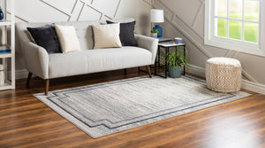 Gray 5' x 8' Oasis Rectangle Area Rug 65% Polypropylene & 35% Polyester Contemporary Carpet for Living Rooms, Bedroom, Kitchen, Dining, Office for Sale at Rug Engine