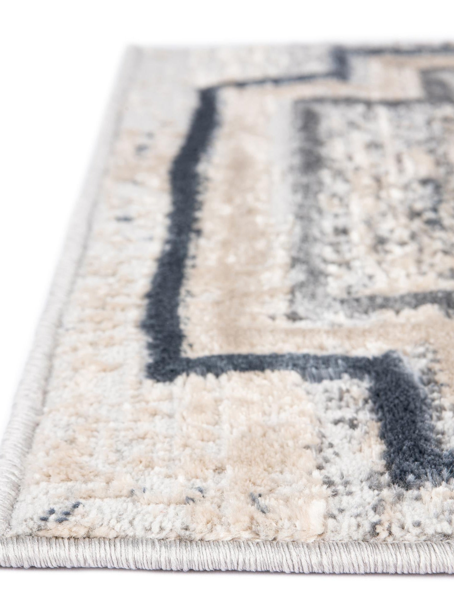 Gray 4' x 6' Oasis Rectangle Area Rug 65% Polypropylene & 35% Polyester Contemporary Carpet for Living Rooms, Bedroom, Kitchen, Dining, Office for Sale at Rug Engine