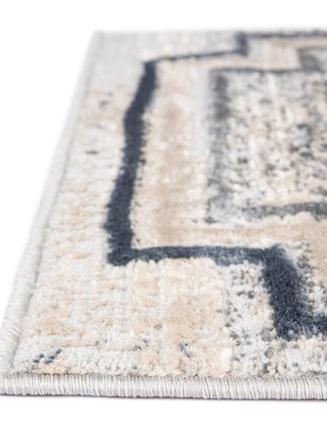 Gray 9' x 12' Oasis Rectangle Area Rug 65% Polypropylene & 35% Polyester Contemporary Carpet for Living Rooms, Bedroom, Kitchen, Dining, Office for Sale at Rug Engine