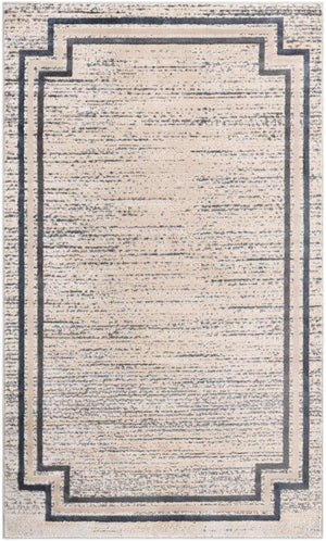 Gray 5' x 8' Oasis Rectangle Area Rug 65% Polypropylene & 35% Polyester Contemporary Carpet for Living Rooms, Bedroom, Kitchen, Dining, Office for Sale at Rug Engine