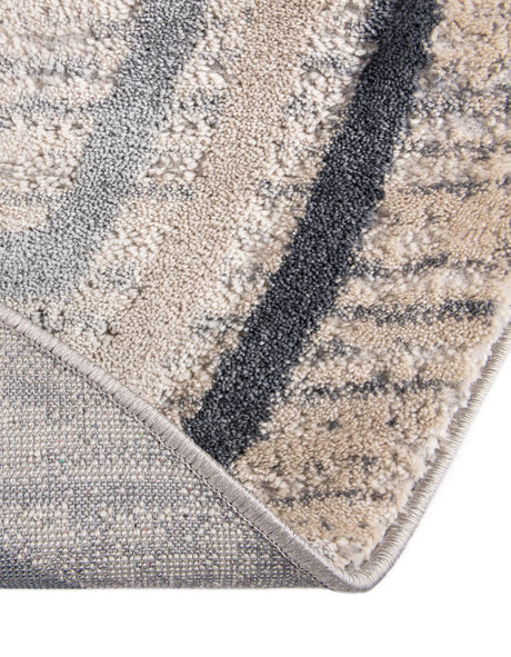 Gray 7' x 7' Oasis Round Area Rug 65% Polypropylene & 35% Polyester Contemporary Carpet for Living Rooms, Bedroom, Kitchen, Dining, Office for Sale at Rug Engine