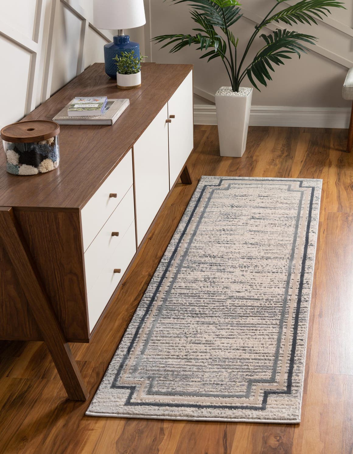 Gray 2' 7 x 10' Oasis Runner Area Rug 65% Polypropylene & 35% Polyester Contemporary Carpet for Living Rooms, Bedroom, Kitchen, Dining, Office for Sale at Rug Engine