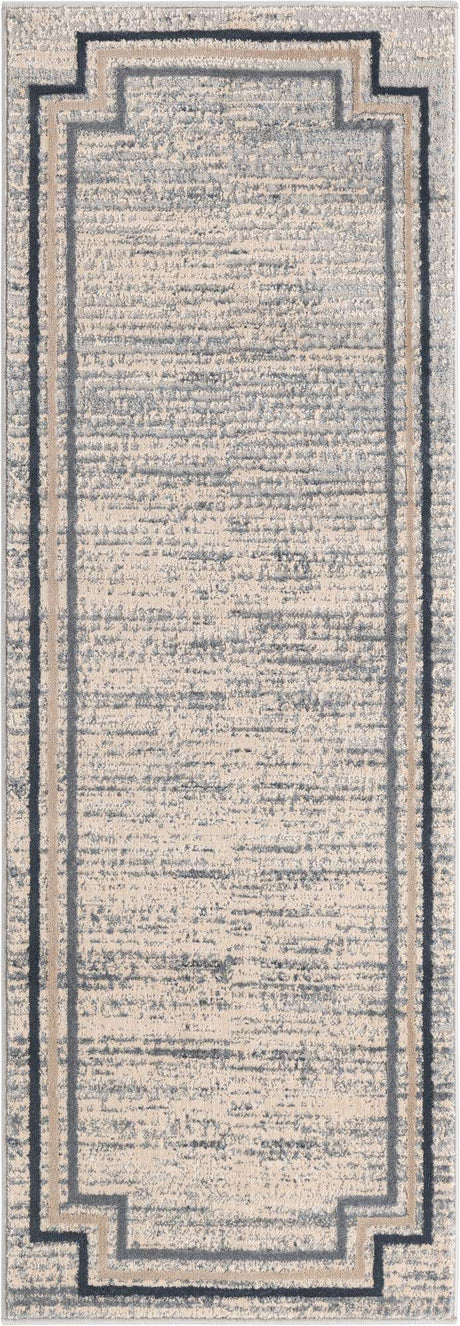 Gray 2' x 6' Oasis Runner Area Rug 65% Polypropylene & 35% Polyester Contemporary Carpet for Living Rooms, Bedroom, Kitchen, Dining, Office for Sale at Rug Engine