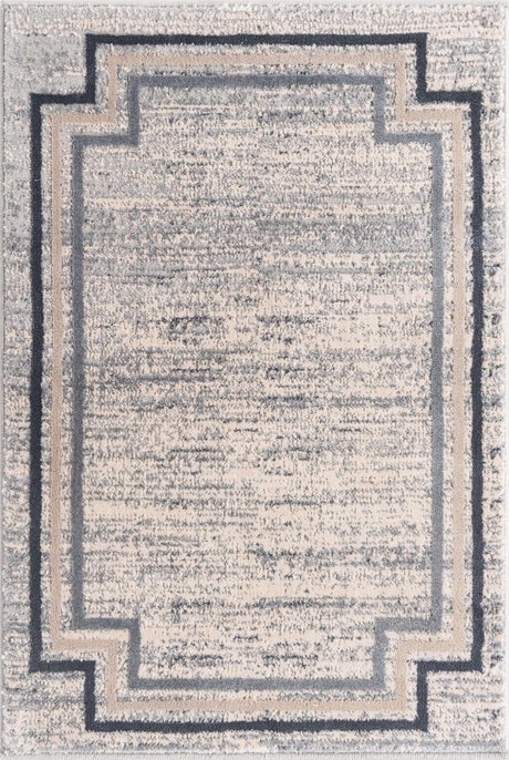 Gray 2' x 3' Oasis Rectangle Area Rug 65% Polypropylene & 35% Polyester Contemporary Carpet for Living Rooms, Bedroom, Kitchen, Dining, Office for Sale at Rug Engine