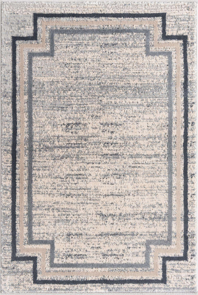 Gray 2' x 3' Oasis Rectangle Area Rug 65% Polypropylene & 35% Polyester Contemporary Carpet for Living Rooms, Bedroom, Kitchen, Dining, Office for Sale at Rug Engine