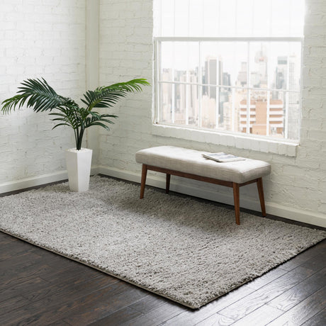 Light Gray 8' x 10' Everyday Shag Rectangle Area Rug Thick Soft Touch Fluffy & Plush Shaggy Pile 100% Polypropylene With Cotton Backing Durable  Carpet for Sale at Rug Engine