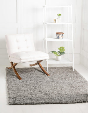 Light Gray 7' 10 x 7' 10 Everyday Shag Square Area Rug Thick Soft Touch Fluffy & Plush Shaggy Pile 100% Polypropylene With Cotton Backing Durable  Carpet for Sale at Rug Engine