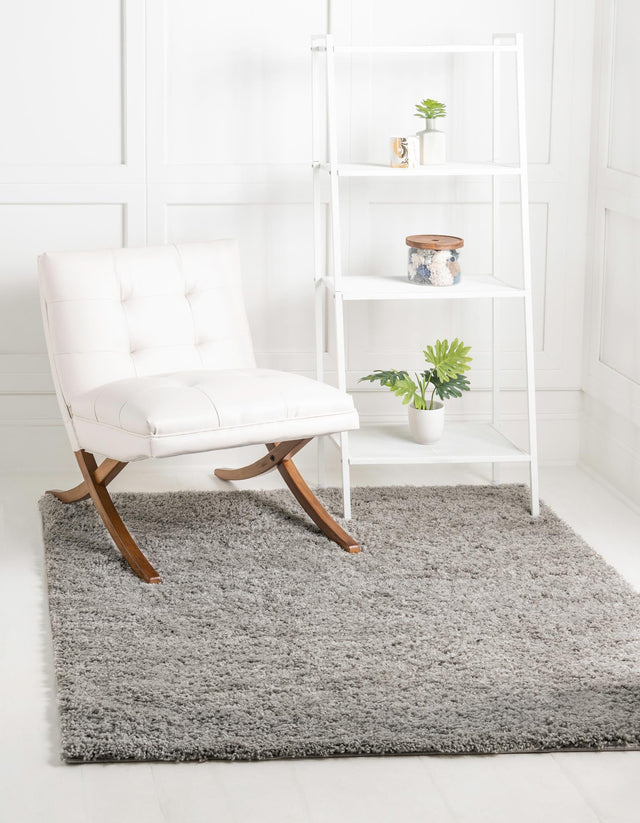 Light Gray 7' 10 x 7' 10 Everyday Shag Square Area Rug Thick Soft Touch Fluffy & Plush Shaggy Pile 100% Polypropylene With Cotton Backing Durable  Carpet for Sale at Rug Engine