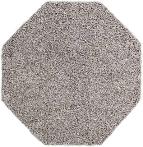 Light Gray 6' x 6' Everyday Shag Octagon Area Rug Thick Soft Touch Fluffy & Plush Shaggy Pile 100% Polypropylene With Cotton Backing Durable  Carpet for Sale at Rug Engine