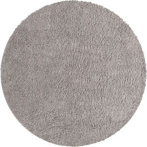 Light Gray 7' 10 x 7' 10 Everyday Shag Round Area Rug Thick Soft Touch Fluffy & Plush Shaggy Pile 100% Polypropylene With Cotton Backing Durable  Carpet for Sale at Rug Engine