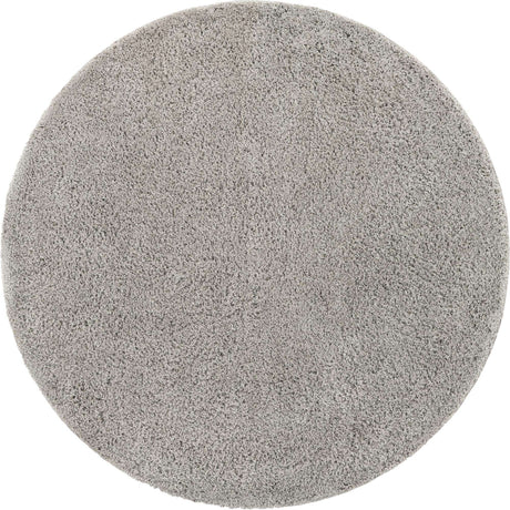 Light Gray 7' x 7' Everyday Shag Round Area Rug Thick Soft Touch Fluffy & Plush Shaggy Pile 100% Polypropylene With Cotton Backing Durable  Carpet for Sale at Rug Engine