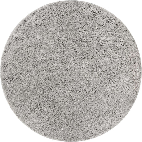 Light Gray 6' x 6' Everyday Shag Round Area Rug Thick Soft Touch Fluffy & Plush Shaggy Pile 100% Polypropylene With Cotton Backing Durable  Carpet for Sale at Rug Engine