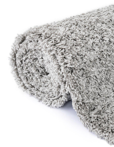 Light Gray 8' x 10' Everyday Shag Oval Area Rug Thick Soft Touch Fluffy & Plush Shaggy Pile 100% Polypropylene With Cotton Backing Durable  Carpet for Sale at Rug Engine