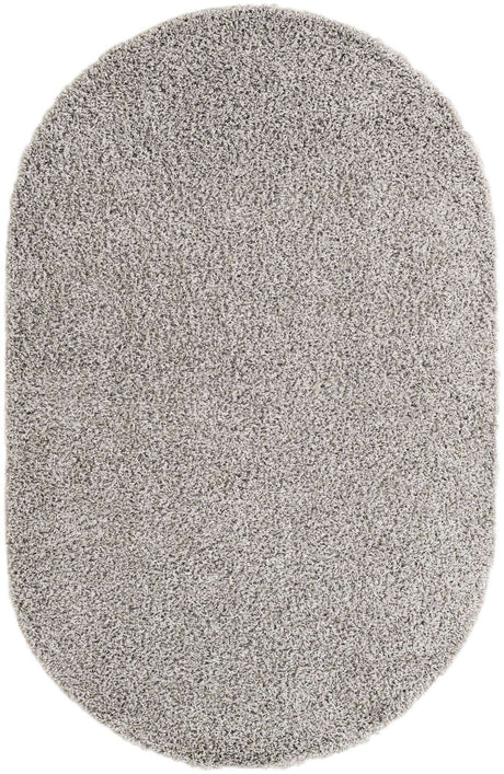 Light Gray 5' 1 x 8' Everyday Shag Oval Area Rug Thick Soft Touch Fluffy & Plush Shaggy Pile 100% Polypropylene With Cotton Backing Durable  Carpet for Sale at Rug Engine