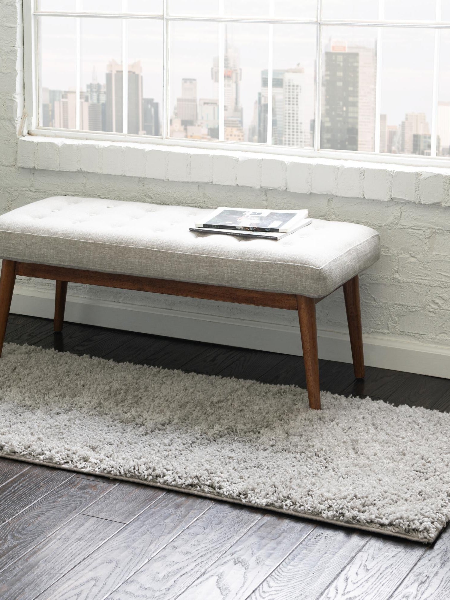 Light Gray 2' 6 x 16' 5 Everyday Shag Runner Area Rug Thick Soft Touch Fluffy & Plush Shaggy Pile 100% Polypropylene With Cotton Backing Durable  Carpet for Sale at Rug Engine