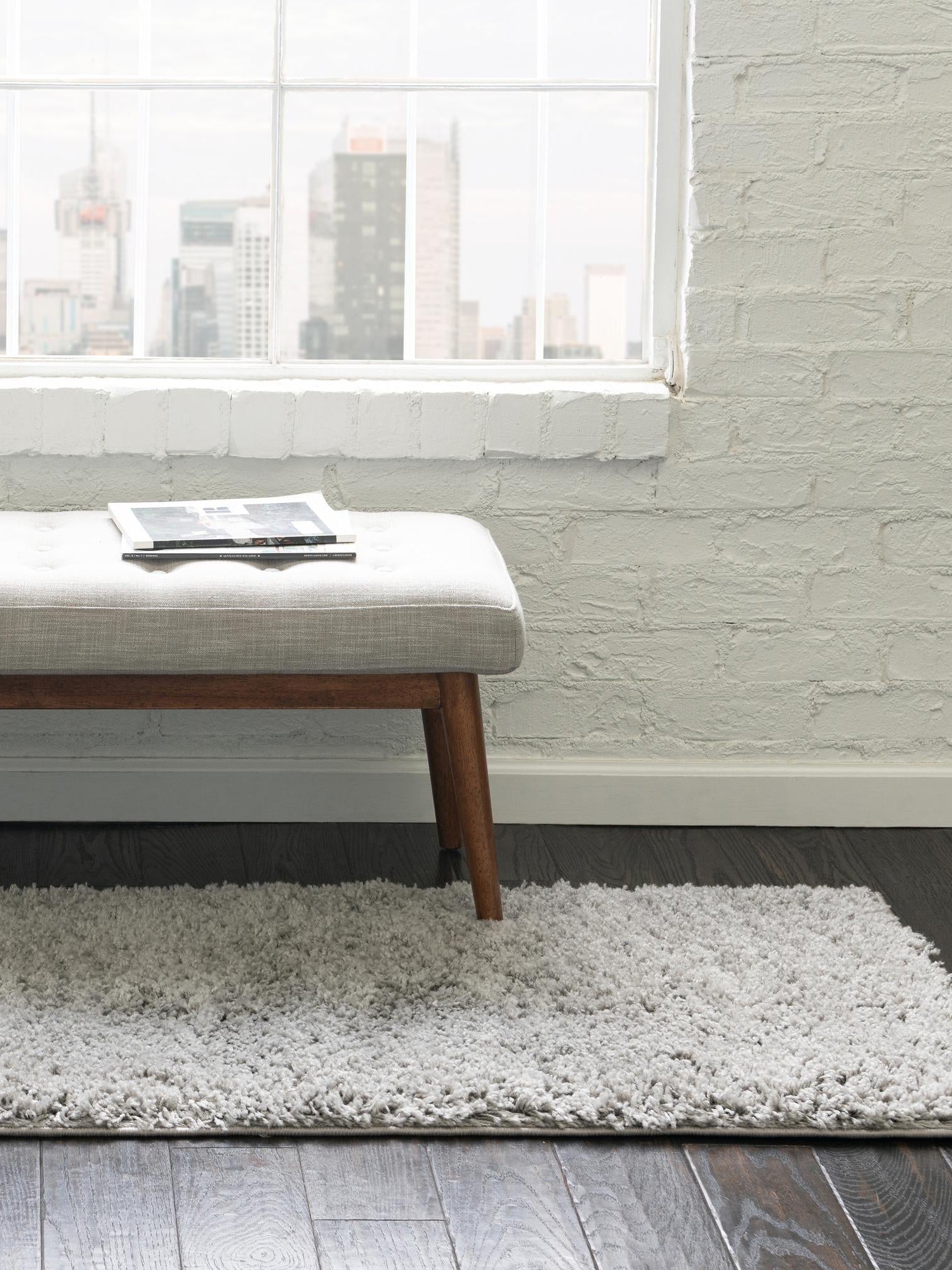 Light Gray 2' 6 x 13' Everyday Shag Runner Area Rug Thick Soft Touch Fluffy & Plush Shaggy Pile 100% Polypropylene With Cotton Backing Durable  Carpet for Sale at Rug Engine