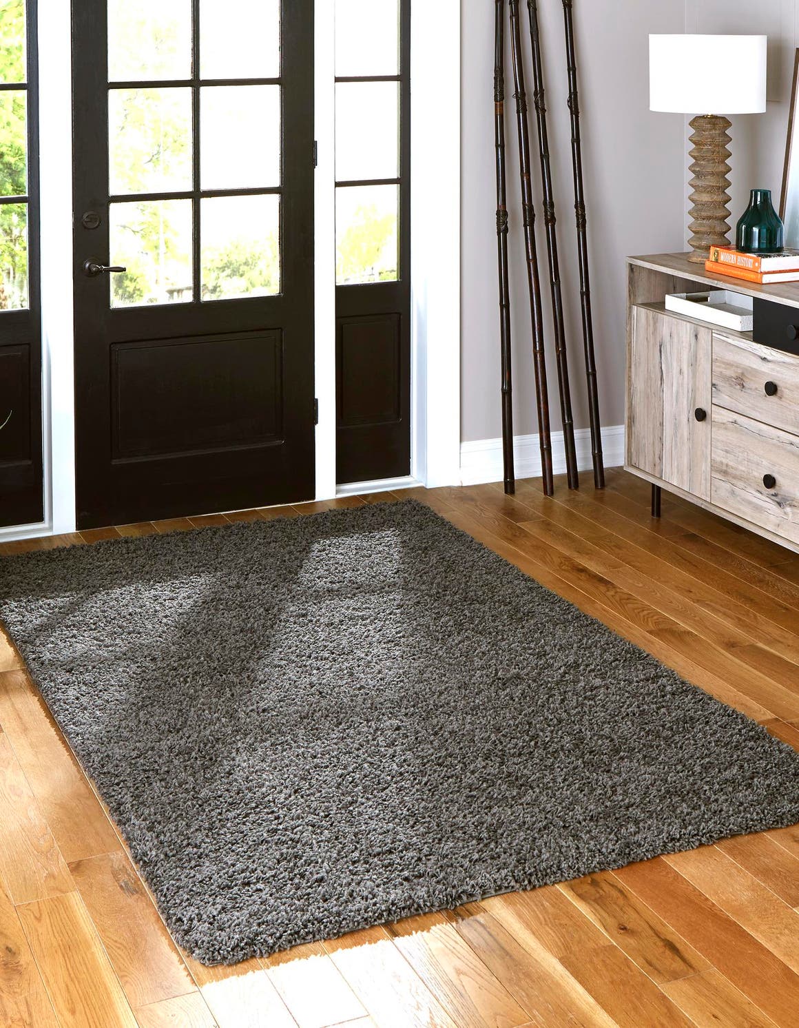 Dark Gray 4' x 6' Everyday Shag Rectangle Area Rug Thick Soft Touch Fluffy & Plush Shaggy Pile 100% Polypropylene With Cotton Backing Durable  Carpet for Sale at Rug Engine