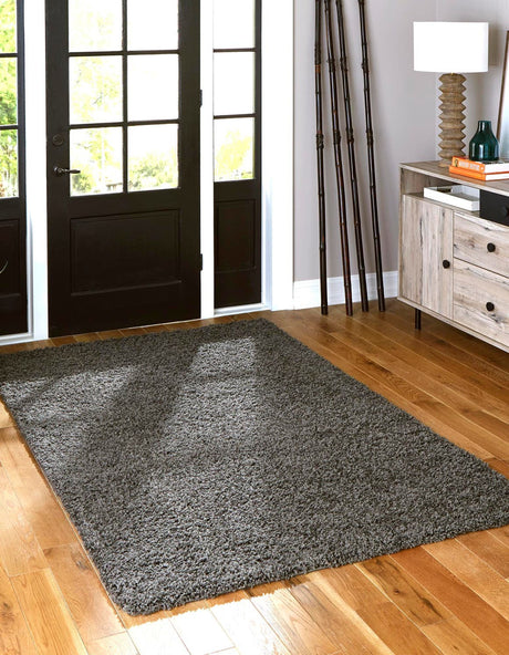 Dark Gray 4' x 6' Everyday Shag Rectangle Area Rug Thick Soft Touch Fluffy & Plush Shaggy Pile 100% Polypropylene With Cotton Backing Durable  Carpet for Sale at Rug Engine