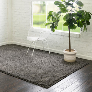 Dark Gray 4' x 6' Everyday Shag Rectangle Area Rug Thick Soft Touch Fluffy & Plush Shaggy Pile 100% Polypropylene With Cotton Backing Durable  Carpet for Sale at Rug Engine