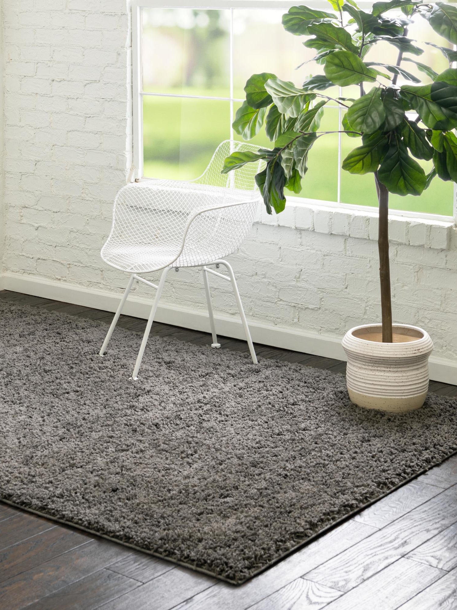 Dark Gray 10' x 13' Everyday Shag Rectangle Area Rug Thick Soft Touch Fluffy & Plush Shaggy Pile 100% Polypropylene With Cotton Backing Durable  Carpet for Sale at Rug Engine