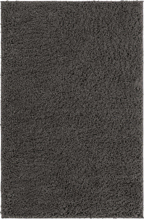 Dark Gray 4' x 6' Everyday Shag Rectangle Area Rug Thick Soft Touch Fluffy & Plush Shaggy Pile 100% Polypropylene With Cotton Backing Durable  Carpet for Sale at Rug Engine