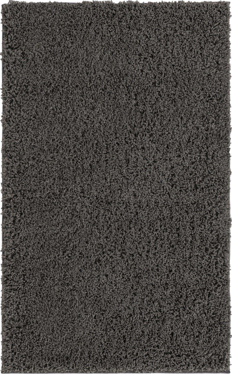 Dark Gray 3' 3 x 5' 3 Everyday Shag Rectangle Area Rug Thick Soft Touch Fluffy & Plush Shaggy Pile 100% Polypropylene With Cotton Backing Durable  Carpet for Sale at Rug Engine