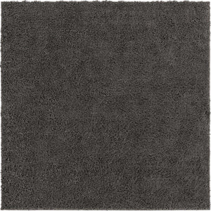 Dark Gray 7' 10 x 7' 10 Everyday Shag Square Area Rug Thick Soft Touch Fluffy & Plush Shaggy Pile 100% Polypropylene With Cotton Backing Durable  Carpet for Sale at Rug Engine