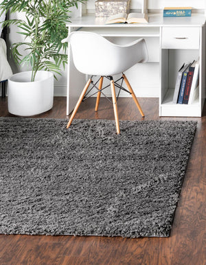 Dark Gray 3' 3 x 3' 3 Everyday Shag Square Area Rug Thick Soft Touch Fluffy & Plush Shaggy Pile 100% Polypropylene With Cotton Backing Durable  Carpet for Sale at Rug Engine