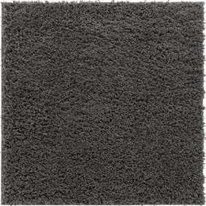 Dark Gray 5' x 5' Everyday Shag Square Area Rug Thick Soft Touch Fluffy & Plush Shaggy Pile 100% Polypropylene With Cotton Backing Durable  Carpet for Sale at Rug Engine