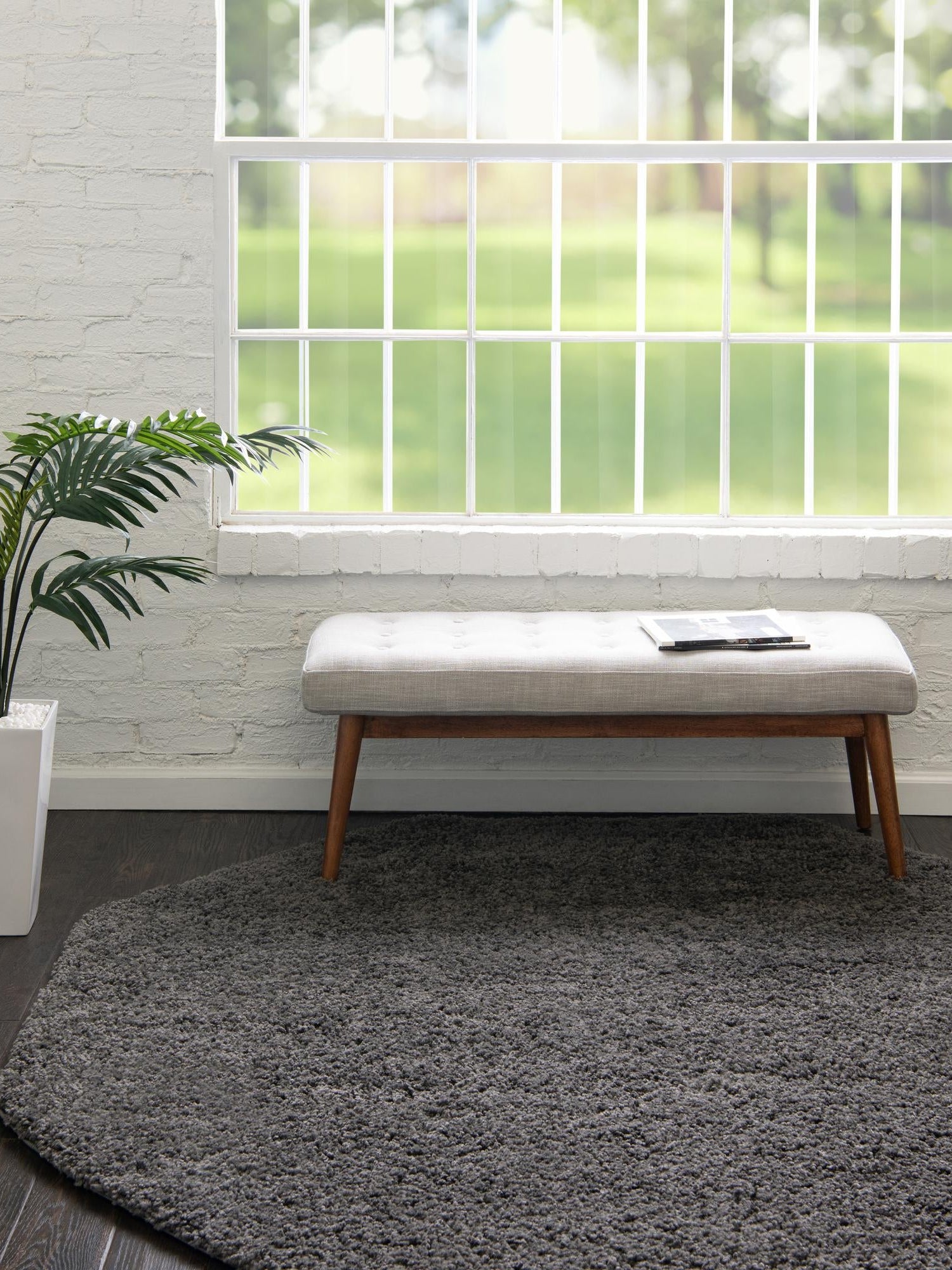 Dark Gray 6' x 6' Everyday Shag Octagon Area Rug Thick Soft Touch Fluffy & Plush Shaggy Pile 100% Polypropylene With Cotton Backing Durable  Carpet for Sale at Rug Engine