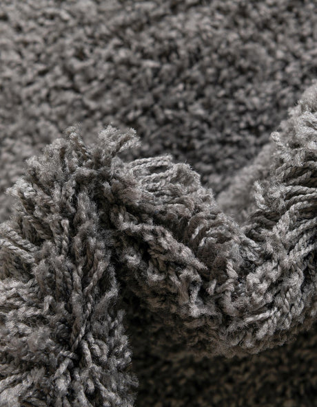 Dark Gray 7' 10 x 7' 10 Everyday Shag Octagon Area Rug Thick Soft Touch Fluffy & Plush Shaggy Pile 100% Polypropylene With Cotton Backing Durable  Carpet for Sale at Rug Engine