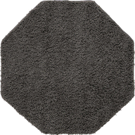 Dark Gray 4' x 4' Everyday Shag Octagon Area Rug Thick Soft Touch Fluffy & Plush Shaggy Pile 100% Polypropylene With Cotton Backing Durable  Carpet for Sale at Rug Engine
