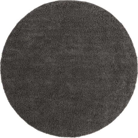 Dark Gray 10' 2 x 10' 2 Everyday Shag Round Area Rug Thick Soft Touch Fluffy & Plush Shaggy Pile 100% Polypropylene With Cotton Backing Durable  Carpet for Sale at Rug Engine
