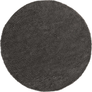 Dark Gray 7' 10 x 7' 10 Everyday Shag Round Area Rug Thick Soft Touch Fluffy & Plush Shaggy Pile 100% Polypropylene With Cotton Backing Durable  Carpet for Sale at Rug Engine