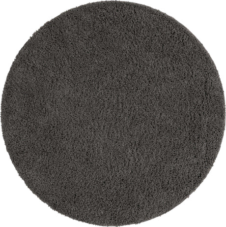 Dark Gray 7' x 7' Everyday Shag Round Area Rug Thick Soft Touch Fluffy & Plush Shaggy Pile 100% Polypropylene With Cotton Backing Durable  Carpet for Sale at Rug Engine