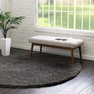 Dark Gray 4' x 4' Everyday Shag Round Area Rug Thick Soft Touch Fluffy & Plush Shaggy Pile 100% Polypropylene With Cotton Backing Durable  Carpet for Sale at Rug Engine