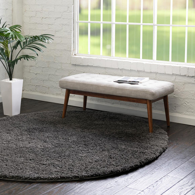 Dark Gray 4' x 4' Everyday Shag Round Area Rug Thick Soft Touch Fluffy & Plush Shaggy Pile 100% Polypropylene With Cotton Backing Durable  Carpet for Sale at Rug Engine