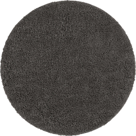 Dark Gray 6' x 6' Everyday Shag Round Area Rug Thick Soft Touch Fluffy & Plush Shaggy Pile 100% Polypropylene With Cotton Backing Durable  Carpet for Sale at Rug Engine