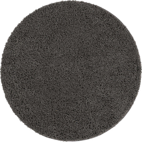 Dark Gray 5' x 5' Everyday Shag Round Area Rug Thick Soft Touch Fluffy & Plush Shaggy Pile 100% Polypropylene With Cotton Backing Durable  Carpet for Sale at Rug Engine