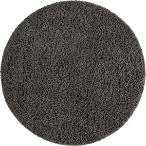 Dark Gray 4' x 4' Everyday Shag Round Area Rug Thick Soft Touch Fluffy & Plush Shaggy Pile 100% Polypropylene With Cotton Backing Durable  Carpet for Sale at Rug Engine