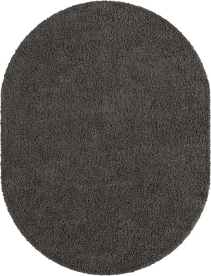 Dark Gray 8' x 10' Everyday Shag Oval Area Rug Thick Soft Touch Fluffy & Plush Shaggy Pile 100% Polypropylene With Cotton Backing Durable  Carpet for Sale at Rug Engine